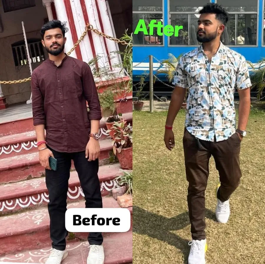 Real client before and after transformation